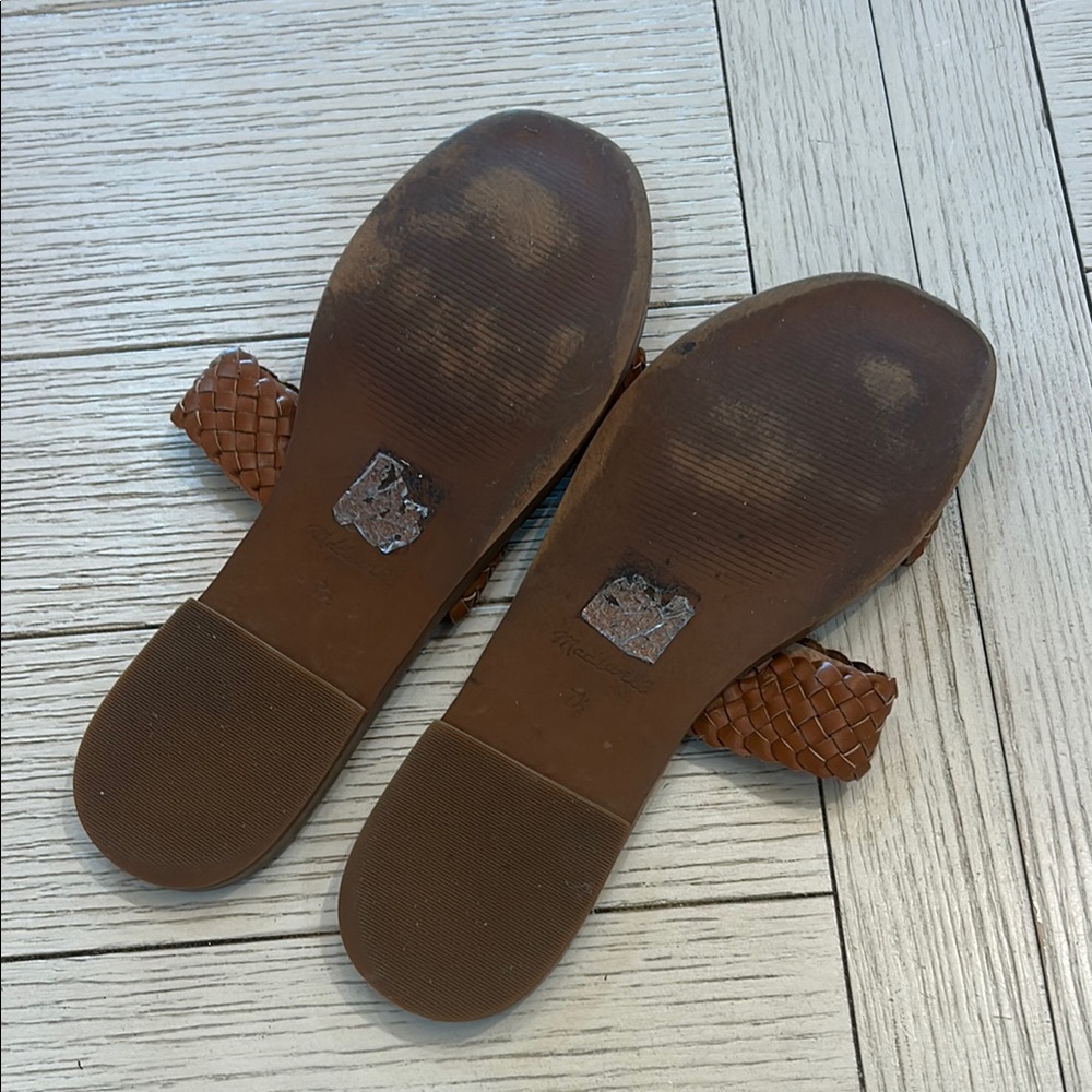 Madewell Brown Woven Leather Sandals - Picture 2 of 2
